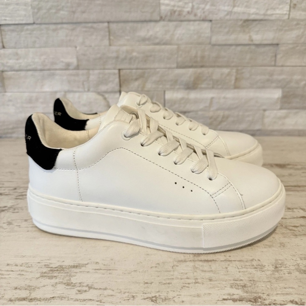 KURT GEIGER Women's Leather Laney Platform White Sneaker Size EU 36 US 5.5-6 New - Picture 9 of 14